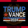 TRUMP VANCE 2024 Vote Trump Retro Vintage USA Flag PNG