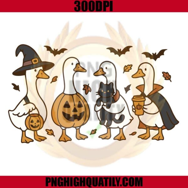 Silly Goose Halloween Png, Halloween Ghost Png, Pumpkin Goose Png