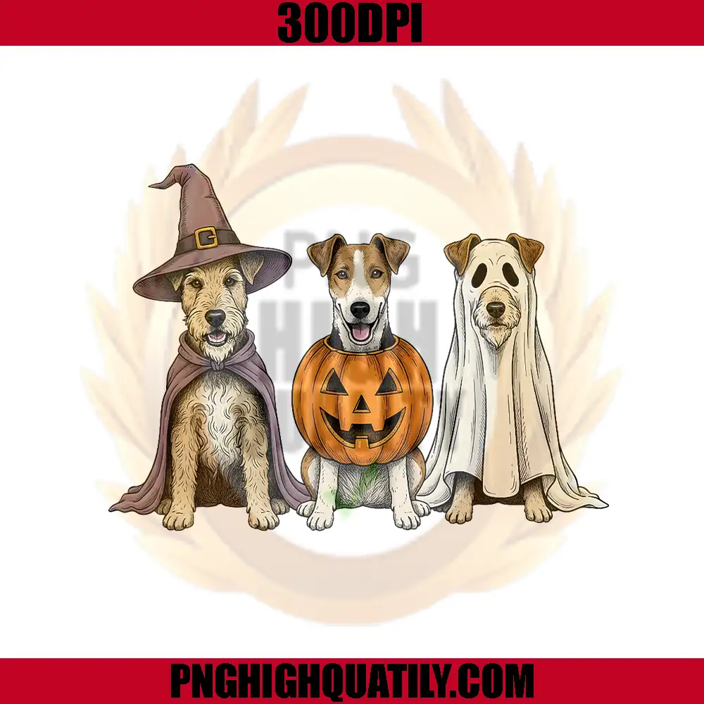 Spooky Ghost Fox PNG, Terrier Pumpkin PNG, Halloween Dog Lover PNG