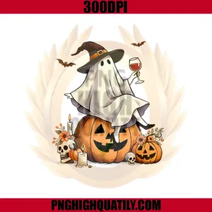 Cute Boo Jee Ghost PNG, Pumpkin Coquette Bow Halloween PNG