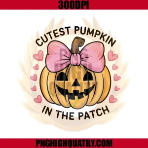 Funny Halloween Pumpkin PNG, Cutest Pumpkin In The Patch PNG