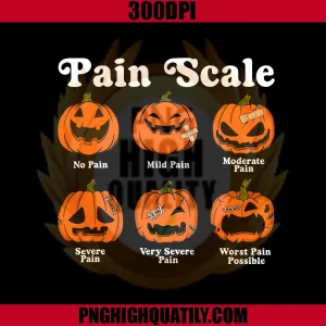 Pain Scale Spooky Pumpkin PNG, Fall Halloween Trauma PNG, Nurse Triage PNG