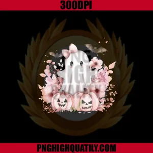 Pink Ghost Pumpkin Halloween PNG, Spooky Ghost PNG