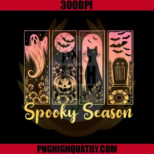 Halloween Spooky Season PNG, Horror Cat Vintage Halloween Ghost PNG