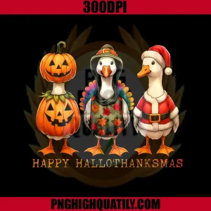 Happy Hallothanksmas Goose PNG, Halloween Thanksgiving Christmas PNG