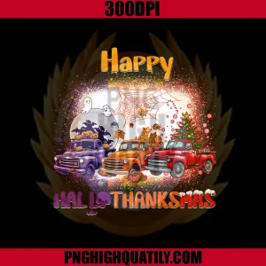 Happy HalloThanksMas Truck Spooky PNG, Thankful Merry X-mas PNG
