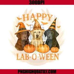 Happy Lab-O-Ween PNG, Labrador Halloween Dog Lover Design PNG