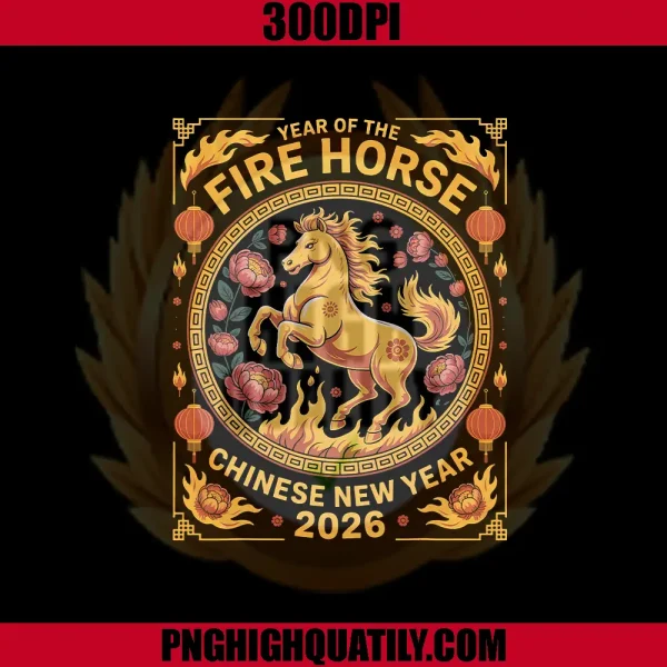 Fire Horse Zodiac Chinese Lunar PNG, New Year of The Horse 2026 PNG