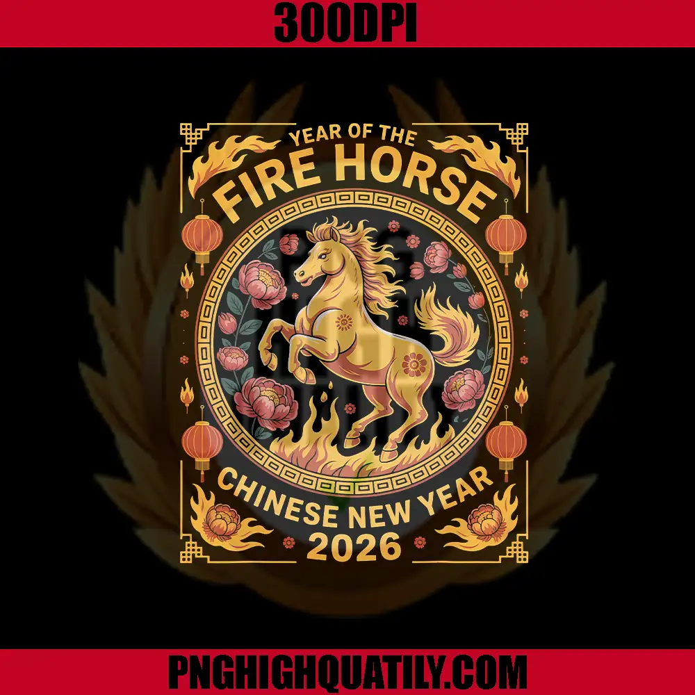 Fire Horse Zodiac Chinese Lunar PNG, New Year of The Horse 2026 PNG