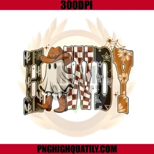 Howdy PNG, Cowboy Ghost PNG, Spooky Halloween Funny PNG