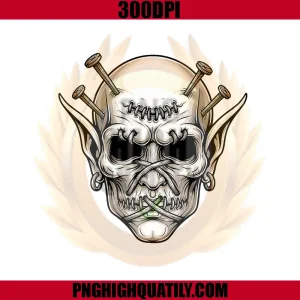 Scary Demon Skull PNG, Halloween Nightmare Design PNG