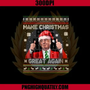 Make Christmas Great Again PNG, Hilarious Ugly Trump PNG