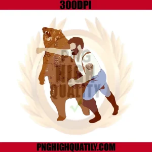 Man Punching Bear PNG, Funny Bear PNG