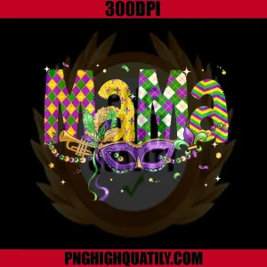 Mardi Gras Mama PNG, Mask Beads Fleur De Lis Carnival PNG