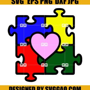 Autism Svg, Autism Heart Svg
