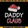 Red Plaid Daddy Claus Embroidery Design, Christmas Embroidery File 1 Red Plaid Daddy Claus Embroidery Design Christmas Embroidery File