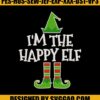 Im the Happy ELF Embroidery Design, Xmas Embroidery File 2 Im the Happy ELF Embroidery Design Xmas Embroidery File