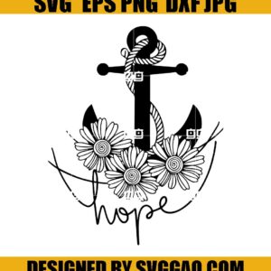 Hope Anchor Svg, Hope Svg, Breast Cancer Svg, Awareness Svg