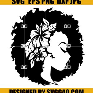 Black Woman Svg, Afro Woman Svg