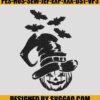 Pumpkin With Bat Embroidery Design, Halloween Embroidery File 2 Pumpkin-With-Bat-Embroidery-Design_-Halloween-Embroidery-File
