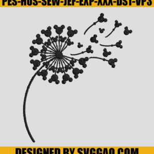Mickey-Dandelion-Embroidey-Design