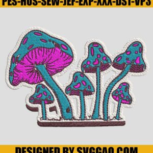Mushroom-Embroidery-Design