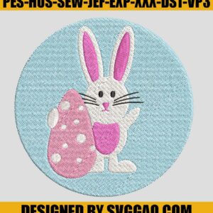 Easter Bunny Embeoidery Design, Egg Bunny Embeoidery File, Happy Easter Embeoidery Machine
