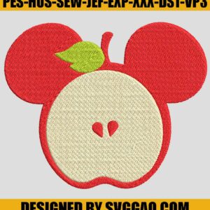 Mouse Apples Embroidery Design, Disney Embroidery Design