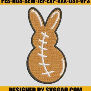 Easter Bunny Baseball Embroidery Design, Easter Sport Embroidery File