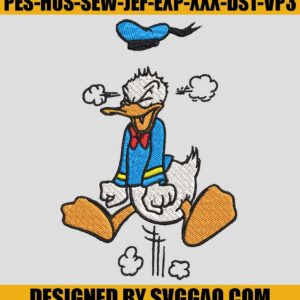 Donald-Duck-Angered-Embroidery-Design