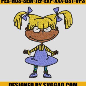 Angelica Pickles Afrcan American Rugrats Embroidery Design