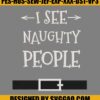 See Naughty People Santa Embroidery Design Christmas Embroidery FIle