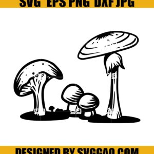 Mushrooms Svg, Magic Mushroom Svg, Cottagecore Svg