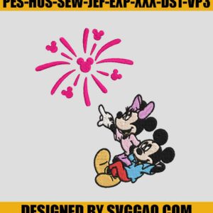 Mickey Mouse Fireworks Embroidery Design, Disney Embroidery Machine File