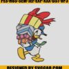 Donald Duck With Presents Embroidery, Donald Embroidery Machine 1 Donald-Duck-With-Presents-Embroidery_-Donald-Embroidery-Machine
