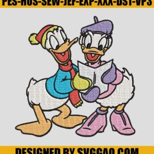 Donald-And-Daisy-Duck-Christmas-Embroidery-Design_-Daisy-Duck-Embroidery-Machine-File
