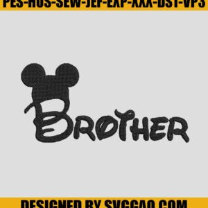 Brother Embroidery Design, Mickey Mouse Embroidery File