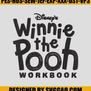 Disney Winnie The Pooh Workbook Embroidery Design, Disney's Embroidery Machine File