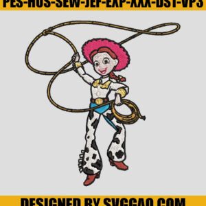 Jessie Throw Rope Embroidery Machine, Toy Story Embroidery Design