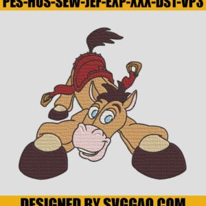 Donkey Bullseye Woody Horse Embroidery Machine, Toy Story Embroidery File