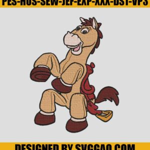 Donkey Bullseye Woody Horse Embroidery Design, Toy Story Embroidery File