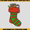 Christmas-Sock-Gift-Embroidery-Design,-Sock-Candy-Embroidery-File