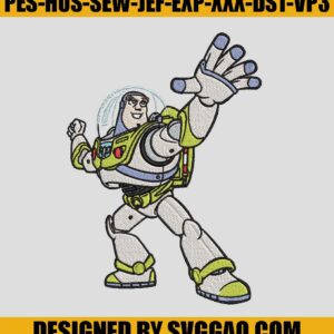Buzz Lightyear Funny Embroidery Machine, Toy Story Characters Embroidery File