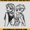 Princess Anna Elsa Embroidery Design, Disney Frozen Embroidery File 2 Princess-Anna-Elsa-Embroidery-Design_-Disney-Frozen-Embroidery-File