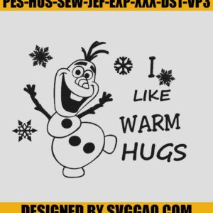 I-LIke-Warm-Hugs-Embroidery-Machine_-Olaf-Embroidery-File