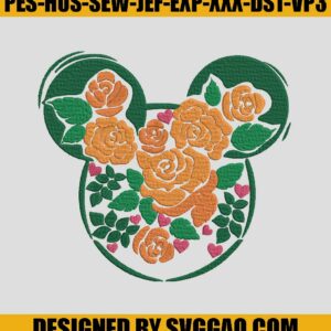 Disney-Flowers-Rose-Embroidery-File_-Mickey-Embroidery-Design