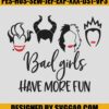 Bad Girls Have More Fun Embroidery File, Disney Embroidery Design 1 Bad-Girls-Have-More-Fun-Embroidery-File_-Disney-Embroidery-Design