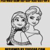 Anna With Elsa Embroidery Machine, Frozen Disney Embroidery Design 2 Anna-With-Elsa-Embroidery-Machine_-Frozen-Disney-Embroidery-Design
