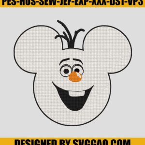 Mickey Olaf Embroidery Design- Disney Embroidery Machine