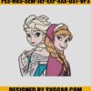Elsa And Anna Embroidery Design, Frozen Embroidery File 2 Elsa-And-Anna-Embroidery-Design_-Frozen-Embroidery-File